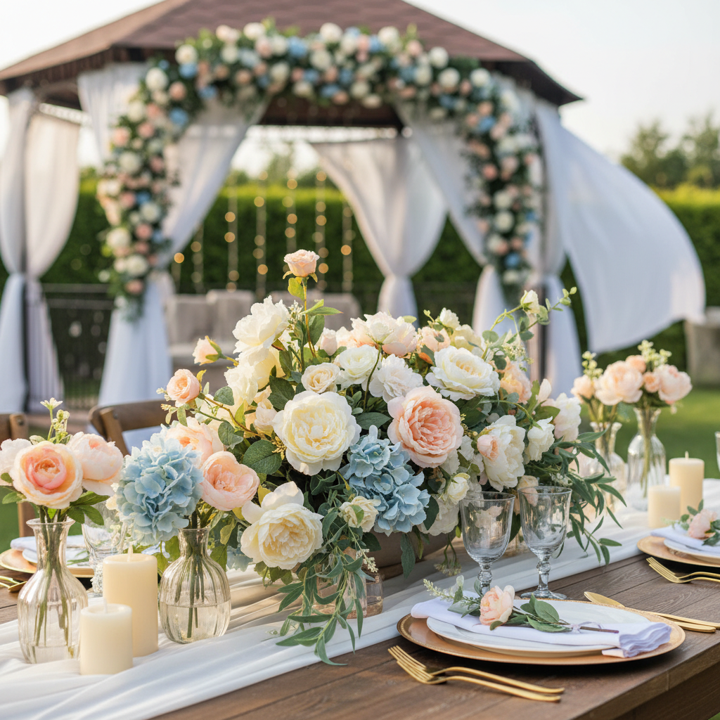 Creating a Summer Wedding Wonderland with Our New Faux Flowers