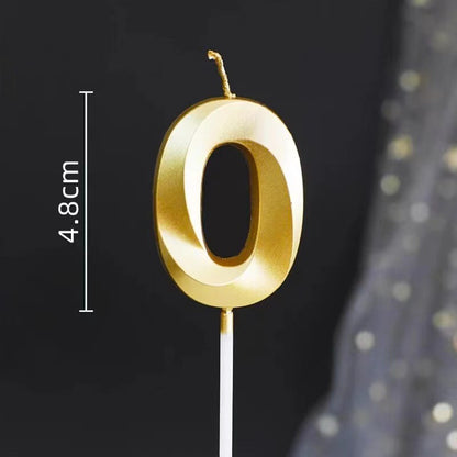 Bulk Gold Number 0-9 Birthday Candles Happy Birthday Cake Toppers for Parties Weddings and Anniversaries Wholesale