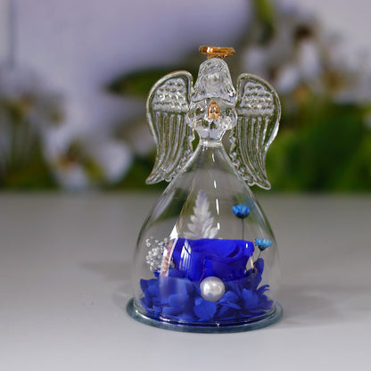 Bulk Praying Angel Rose Figurine with Preserved Flower Gift for Women Mom Grandma Valentine's Day Mother's Day Birthday Wholesale