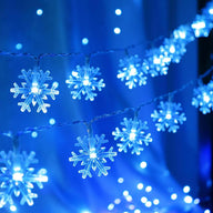 Bulk 20FT 40 LED Snowflake String Lights Battery Operated Fairy Lights for Xmas Tree Bedroom Party Home Indoor Outdoor Decor Wholesale