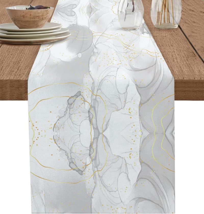 Ombre Cotton Linen Table Runners 12x108 Inch Bulk Pack for Restaurant Party Wedding Holiday Decorations