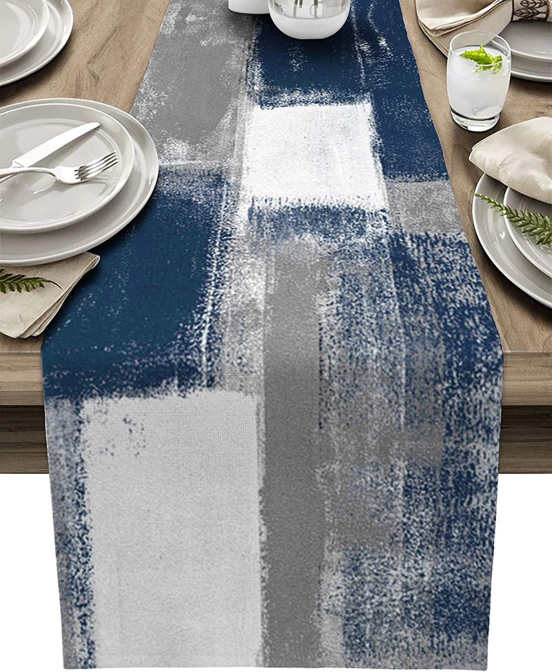 Ombre Cotton Linen Table Runners 12x108 Inch Bulk Pack for Restaurant Party Wedding Holiday Decorations