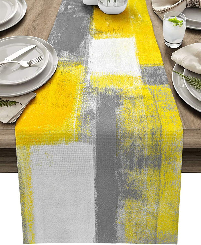 Ombre Cotton Linen Table Runners 12x108 Inch Bulk Pack for Restaurant Party Wedding Holiday Decorations