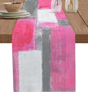Ombre Cotton Linen Table Runners 12x108 Inch Bulk Pack for Restaurant Party Wedding Holiday Decorations