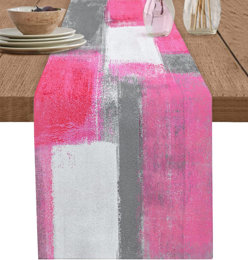 Ombre Cotton Linen Table Runners 12x108 Inch Bulk Pack for Restaurant Party Wedding Holiday Decorations