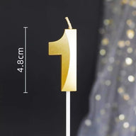 Bulk Gold Number 0-9 Birthday Candles Happy Birthday Cake Toppers for Parties Weddings and Anniversaries Wholesale
