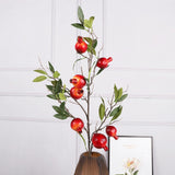 Bulk 38" Extra Long Artificial Pomegranate Stems Fake Fruit Branches for Home Vase Table Decor Wholesale