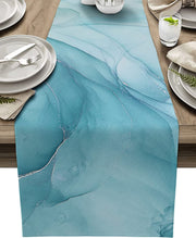 Ombre Cotton Linen Table Runners 12x108 Inch Bulk Pack for Restaurant Party Wedding Holiday Decorations