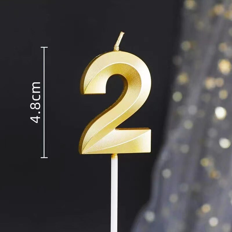 Bulk Gold Number 0-9 Birthday Candles Happy Birthday Cake Toppers for Parties Weddings and Anniversaries Wholesale