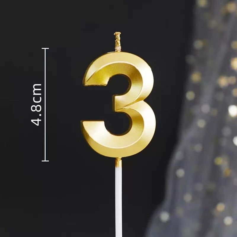 Bulk Gold Number 0-9 Birthday Candles Happy Birthday Cake Toppers for Parties Weddings and Anniversaries Wholesale