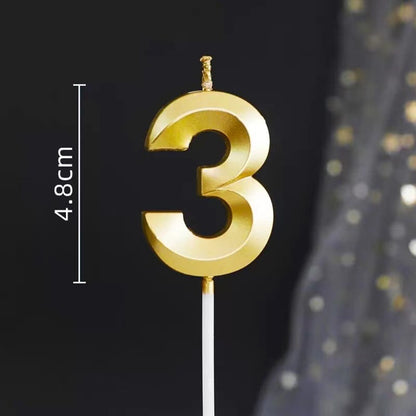 Bulk Gold Number 0-9 Birthday Candles Happy Birthday Cake Toppers for Parties Weddings and Anniversaries Wholesale
