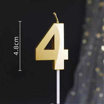 Bulk Gold Number 0-9 Birthday Candles Happy Birthday Cake Toppers for Parties Weddings and Anniversaries Wholesale
