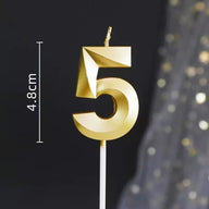 Bulk Gold Number 0-9 Birthday Candles Happy Birthday Cake Toppers for Parties Weddings and Anniversaries Wholesale