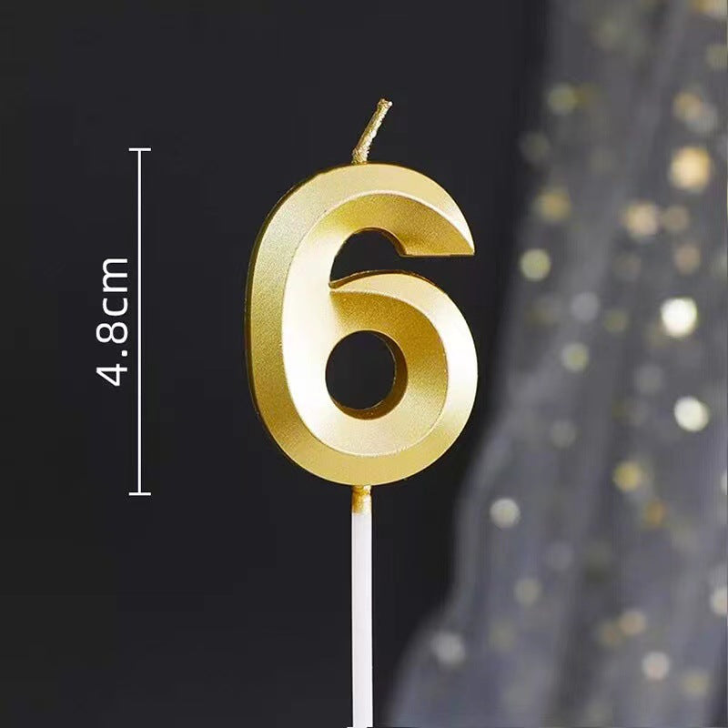 Bulk Gold Number 0-9 Birthday Candles Happy Birthday Cake Toppers for Parties Weddings and Anniversaries Wholesale