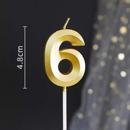 Bulk Gold Number 0-9 Birthday Candles Happy Birthday Cake Toppers for Parties Weddings and Anniversaries Wholesale