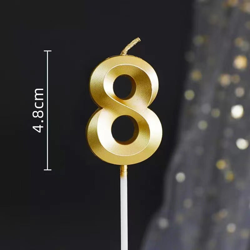 Bulk Gold Number 0-9 Birthday Candles Happy Birthday Cake Toppers for Parties Weddings and Anniversaries Wholesale