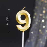 Bulk Gold Number 0-9 Birthday Candles Happy Birthday Cake Toppers for Parties Weddings and Anniversaries Wholesale