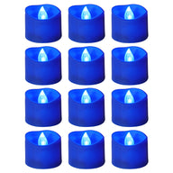 Premium Reusable LED Tea Lights 12 Pack Frosted Flickering Wedding Anniversary Votive Centerpiece Table Settings Eco Friendly