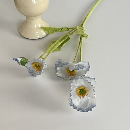 Bulk 23" Artificial Silk Poppy Flowers Fake Poppy with Stems for Home Wedding Party Tables Decor Wholesale