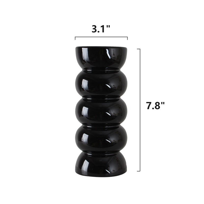 Bulk Ceramic Flower Vase Ribbing Modern Unique Home Party Decor Wholesale