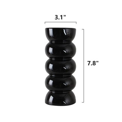 Bulk Ceramic Flower Vase Ribbing Modern Unique Home Party Decor Wholesale