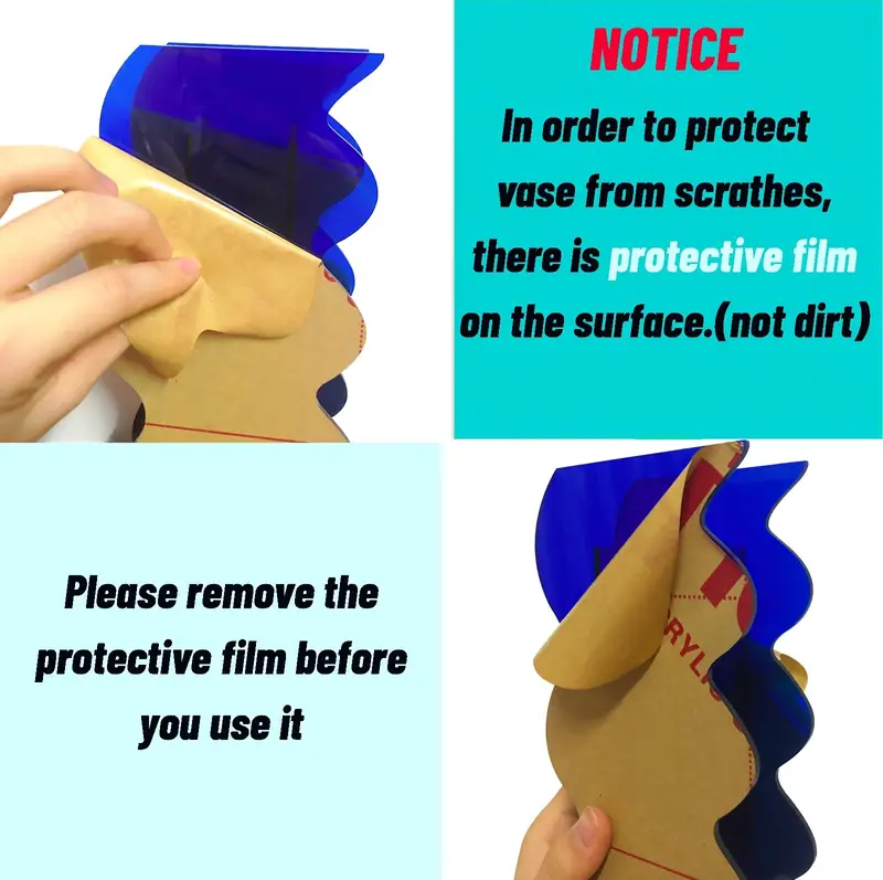 Bulk 1 Pc Wave Shaped Vases Geometric Acrylic Vase For Home Office Wedding Valentine's Day Table Centerpieces Wholesale