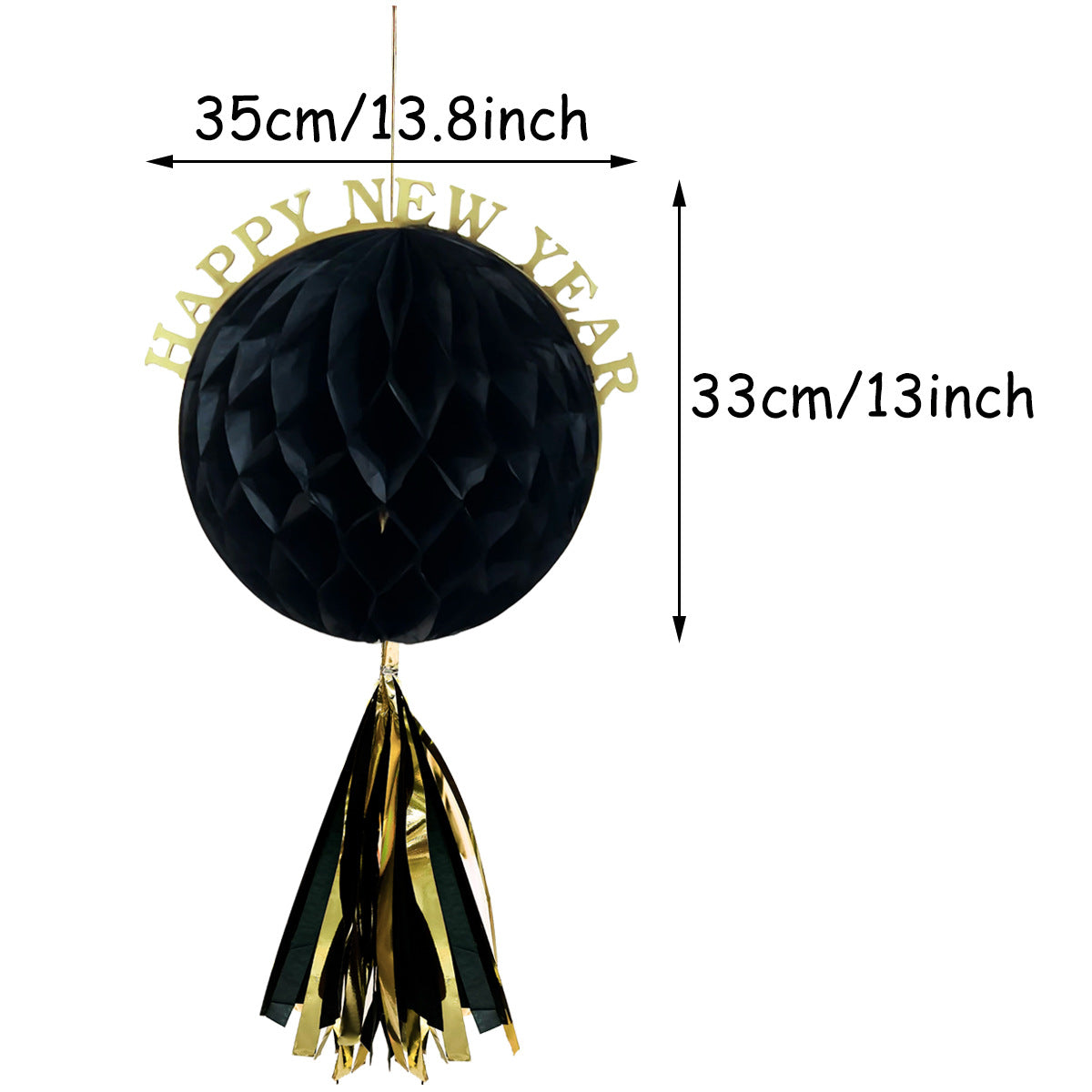 10-Pack 14-Inch Foldable Honeycomb Ball Decorations with Tassels – Birthday Party Decor Supplies