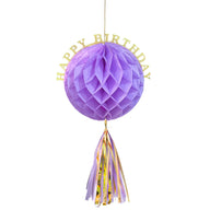 10-Pack 14-Inch Foldable Honeycomb Ball Decorations with Tassels – Birthday Party Decor Supplies