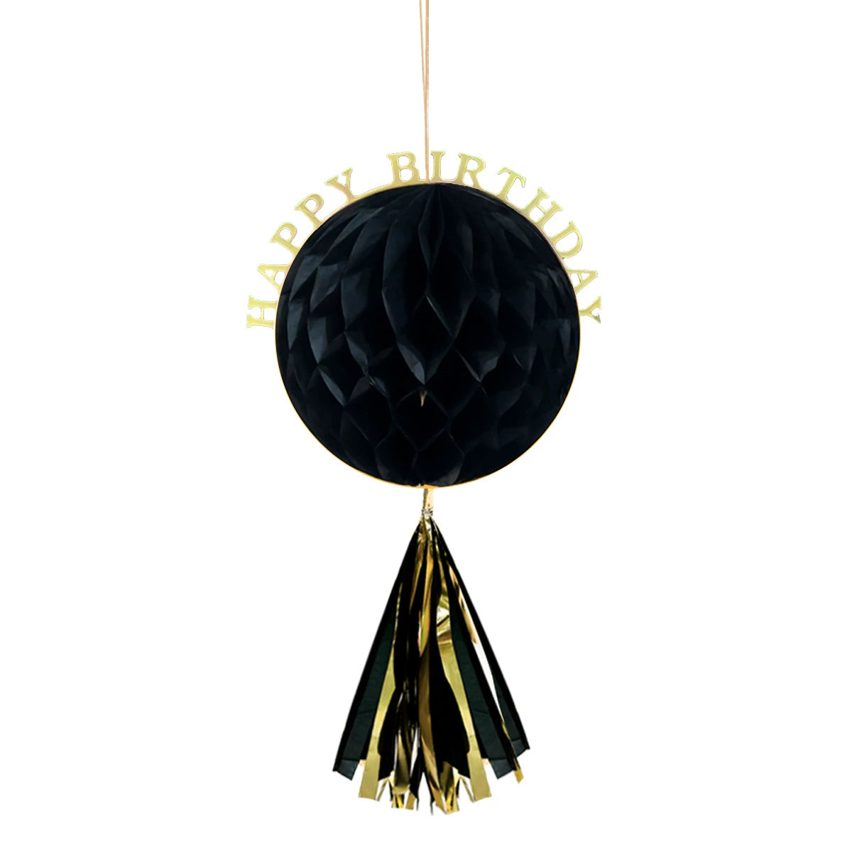 10-Pack 14-Inch Foldable Honeycomb Ball Decorations with Tassels – Birthday Party Decor Supplies