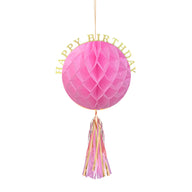 10-Pack 14-Inch Foldable Honeycomb Ball Decorations with Tassels – Birthday Party Decor Supplies