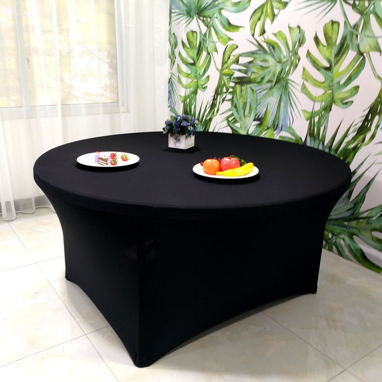 Bulk 10 Pcs Round Tablecloths Spandex Stretchable Table Cloth Wholesale