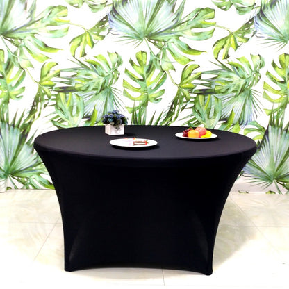 Bulk 10 Pcs Round Tablecloths Spandex Stretchable Table Cloth Wholesale