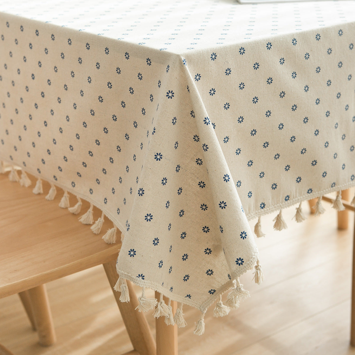 Bulk Cotton Linen Tablecloth with little Lace Table Cover for Home Dinning Tabletop Home Decoration Wholesale
