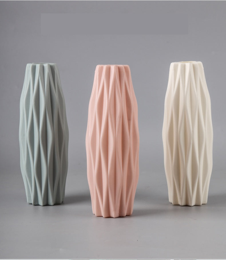 Bulk 2 Pcs Plastic Vase Modern Flower Vase Minimalist Vase for  Wedding Living Room Coffee Table Home Decor Wholesale