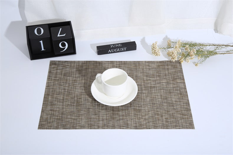 Bulk 2 PCS 17 Inch PVC Placemat Non-Slip Heat Resistant Placemat Wholesale