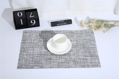 Bulk 2 PCS 17 Inch PVC Placemat Non-Slip Heat Resistant Placemat Wholesale