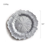 Bulk 13.7 Inch Round Reef Charger Plates for Wedding Party Decoration Wholesale
