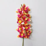 Artificial Cymbidium Orchid - 1 Stem with 10 Blooms, East Asian Style Fake Flower for Floor Decoration
