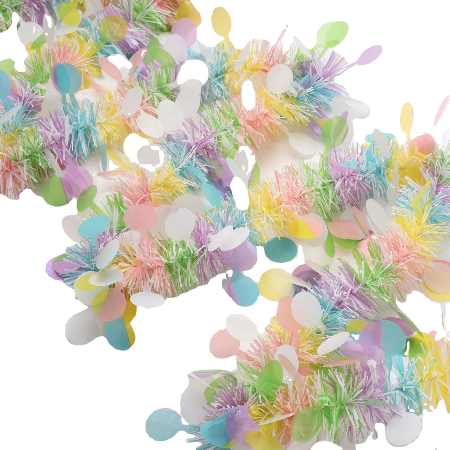 10 Pack Pastel Party Streamers (3.54in Wide x 6.56ft Long) | Christmas Party Decorations