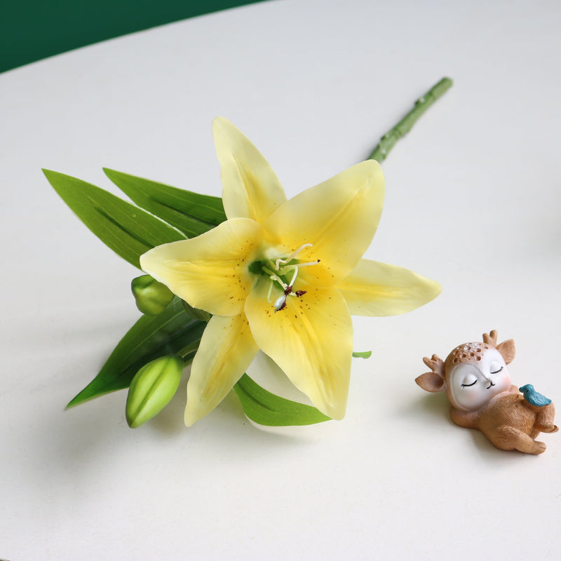 14 Inch Oriental Lily Stems 10 Pcs Real Touch Artificial Flowers for Table Centerpieces Arrangements