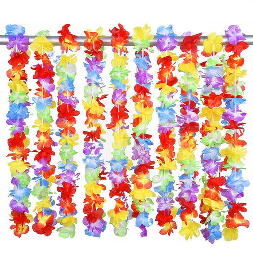 39 Inch Hawaiian Leis 10 Pcs Artificial Tropical Flower Luau Party Decorations
