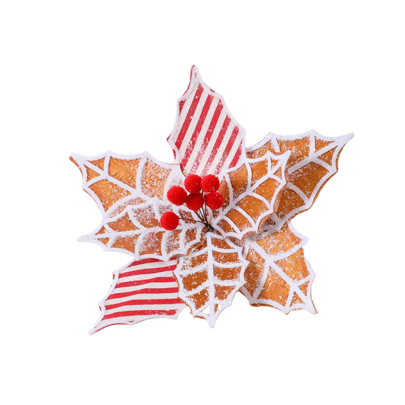 10 Pcs Large Artificial Poinsettia Christmas Decorations, 12 Inch Holiday Floral Stems