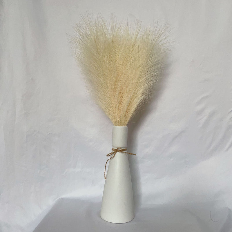 21 Inch Pampas Grass Stems 10 Pcs Fluffy Lifelike Artificial Faux Plant Bulk