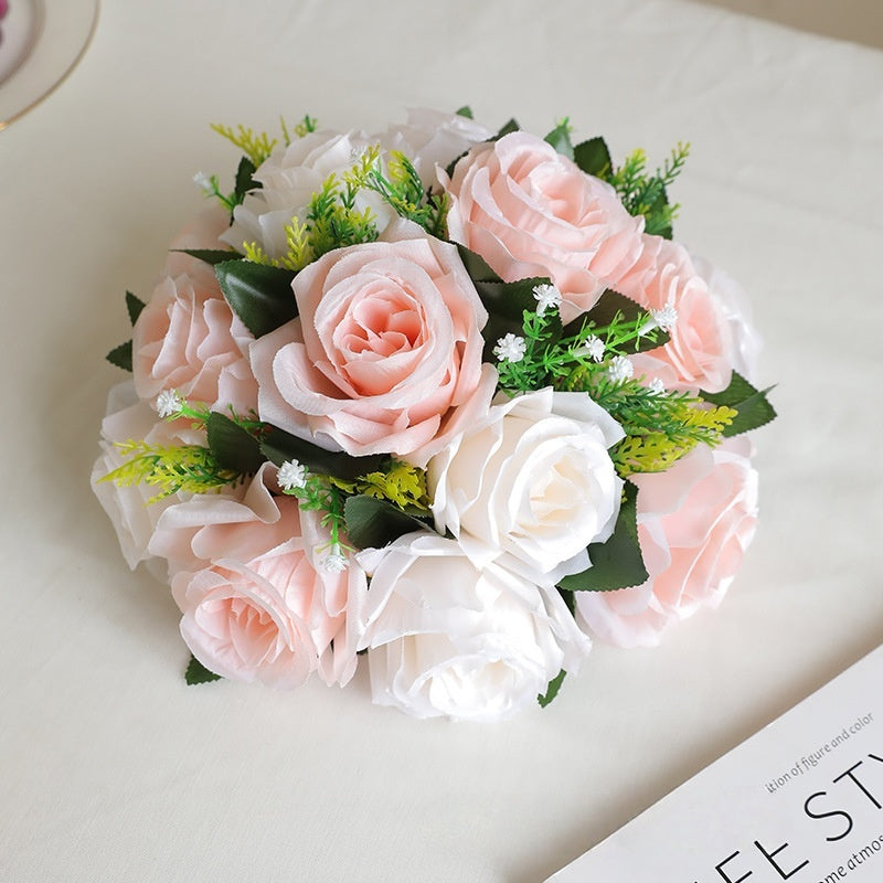 10 Pcs Artificial Fabric Rose Flower Balls Bulk Kissing Ball Decorations