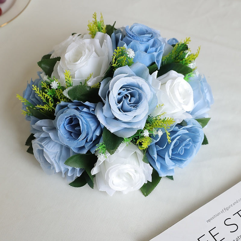 10 Pcs Artificial Fabric Rose Flower Balls Bulk Kissing Ball Decorations