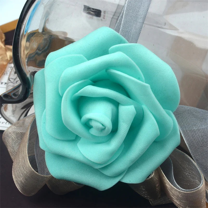 Wedding Floral Backdrop Artificial Foam Rose Heads - 2.7" DIY Craft Decor for Venue Styling