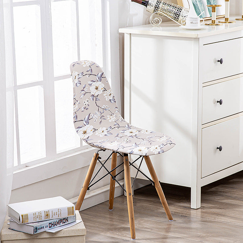 Bulk 2 Pcs Elasticity Shell Chair Covers Irregular Pattern for Restaurant and Living Room Decoration Wholesale