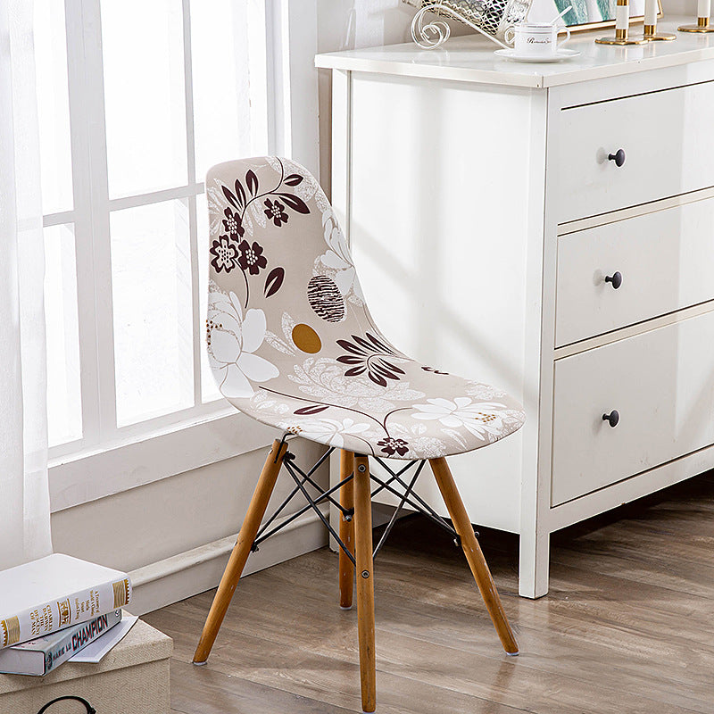 Bulk 2 Pcs Elasticity Shell Chair Covers Irregular Pattern for Restaurant and Living Room Decoration Wholesale