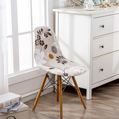 Bulk 2 Pcs Elasticity Shell Chair Covers Irregular Pattern for Restaurant and Living Room Decoration Wholesale