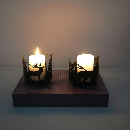 Bulk Christmas Scented Candle Holder with Iron Stand Creative Centerpiece for Dining Table Versatile Holiday Home Decor Wholesale